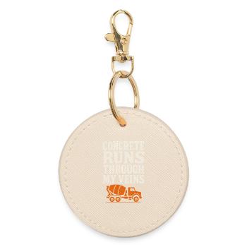 Road Construction Team Asphalt Concrete Team - Round Keyring - oyster - Front