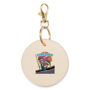 Creative skeleton angler dolphinfish Mahimahi - Round Keyring - oyster - Front
