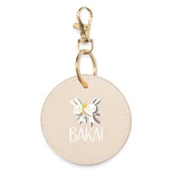 Get Out Unnecessary Social Contact Baka Anime - Round Keyring - oyster - Front
