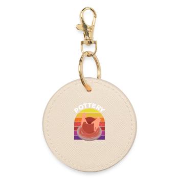 Pottery Passion Sunset - Round Keyring - oyster - Front