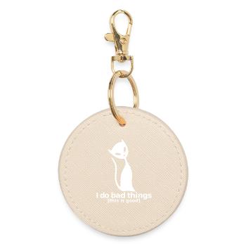 Black Cat – Sexy, Cheeky & Iconic - Round Keyring - oyster - Front