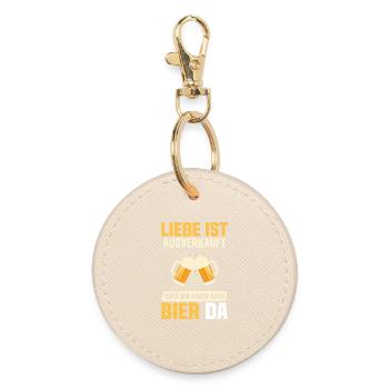 Malle LOVE IS SOLD OUT BEER IS STILL AVAILABLE - Round Keyring - oyster - Front