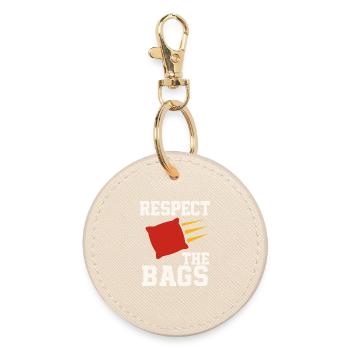 Cornhole Arbitre Arbitre officiel - Porte-clés rond - huître - Devant