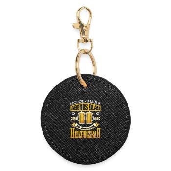 Heating Engineer Heating Construction Plumber Plumber - Round Keyring - black - Front