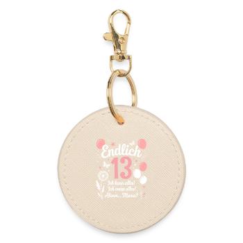 Enfin 13 Anniversaire 13 Ans Cadeau Fille - Porte-clés rond - huître - Devant
