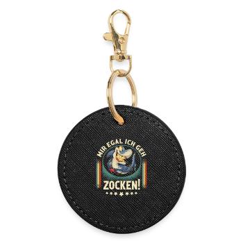 Gaming - Round Keyring - black - Front