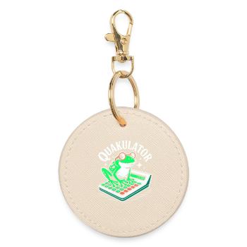 Drôle de dicton Math Frog Calculator - Porte-clés rond - huître - Devant