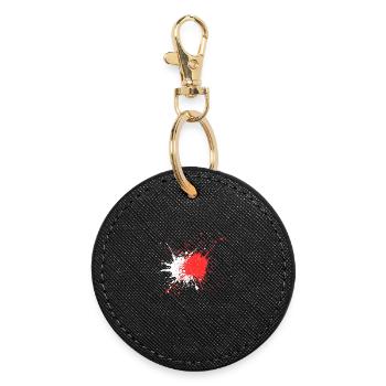 Impression abstraite d’éclaboussures de sang - Porte-clés rond - noir - Devant