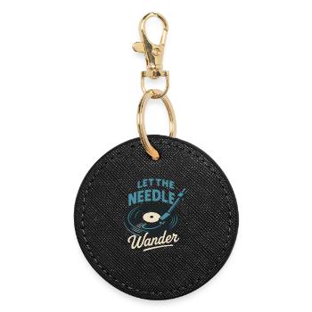 Let The Needle Wander Tourne-disque vinyle Musique - Porte-clés rond - noir - Devant