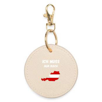 Austria Shirt – I just have to go to Austria - Round Keyring - oyster - Front