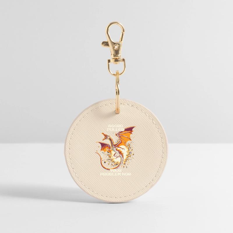 Aggro pulled – your problem | Dragon Pixel Art Round Keyring