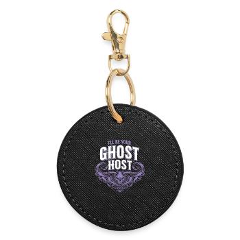 I'll Be Your Ghost Host — Spooky Host Invitation - Round Keyring - black - Front