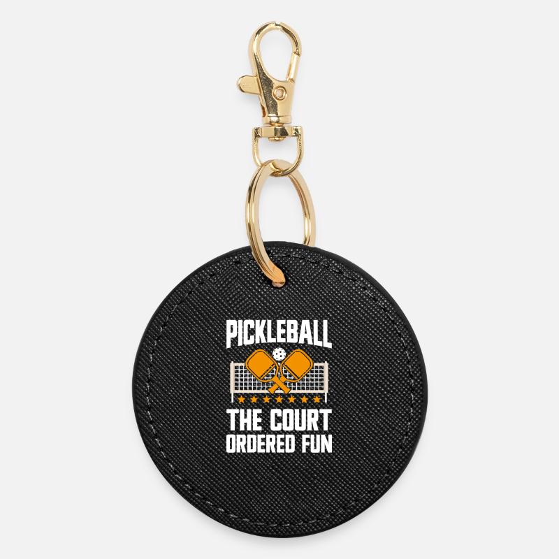 Pickleball The Court Ordered Fun - Runder Schlüsselanhänger - Schwarz