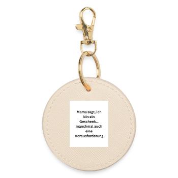 Maman dit que je suis un cadeau - Porte-clés rond - huître - Devant