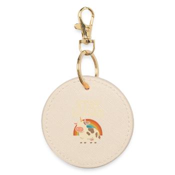 Stay crazy - Round Keyring - oyster - Front