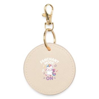 K-Pop Fanchant Korea Music - Round Keyring - oyster - Front