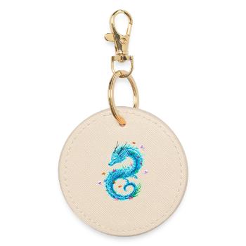 Water dragon with sea creatures - Round Keyring - oyster - Front