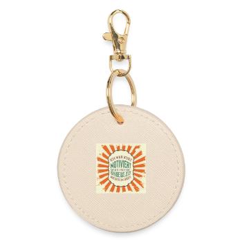 Short Motivates Saying Design - Round Keyring - oyster - Front