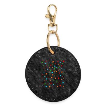 spotty Dans le besoin enfants enfants spotty spotted dots - Porte-clés rond - noir - Devant