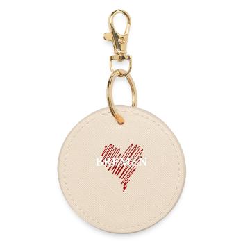 I Love Bremen, Bremen Germany - Round Keyring - oyster - Front
