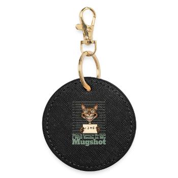 Sarcasme amusant quand il s’agit de mon enfant amoureux des chats - Porte-clés rond - noir - Devant