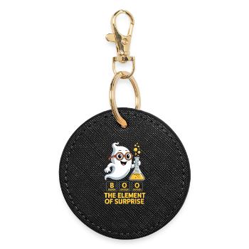 Laboratoire de chimie d’Halloween Humour - Porte-clés rond - noir - Devant