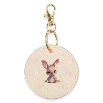 Wallabies Wallaby - Round Keyring - oyster - Front