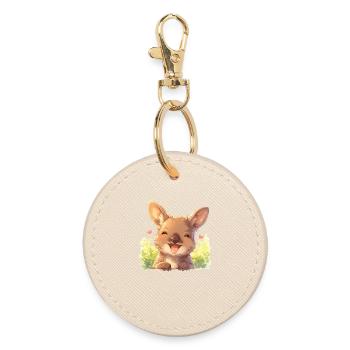 Wallabies Wallaby - Round Keyring - oyster - Front