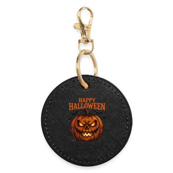 Spooky Pumpkin Chemise Happy Halloween - Porte-clés rond - noir - Devant
