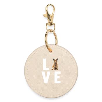 Wallabies Wallaby - Round Keyring - oyster - Front