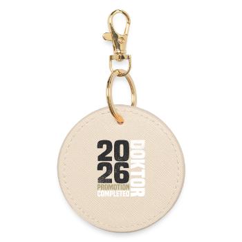 Doctor 2026 - Round Keyring - oyster - Front