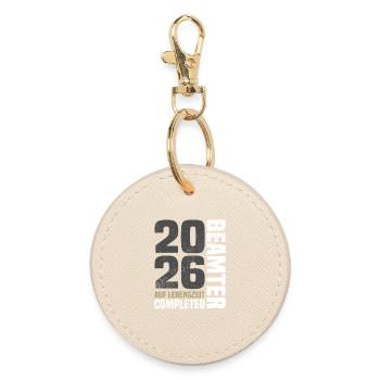 Civil servant for life 2026 - Round Keyring - oyster - Front