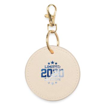 LIMITED EDITION 2020 6TH BIRTHDAY - Round Keyring - oyster - Front