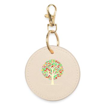 Arbre à points coloré - Porte-clés rond - huître - Devant