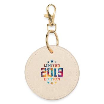 LIMITED EDITION 2019 7TH BIRTHDAY - Round Keyring - oyster - Front