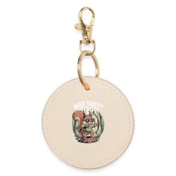 Archery design for archers and courses - Round Keyring - oyster - Front