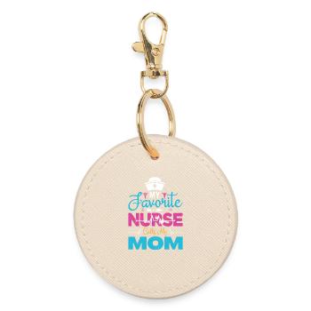 Mama Stolze Krankenschwester Mutter Geschenke - Runder Schlüsselanhänger - Auster - Vorne