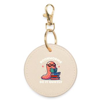 Silent Caterpillar Reading Light - Round Keyring - oyster - Front