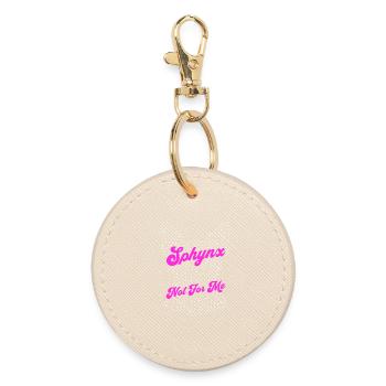 Sphynx Cat Funny - Round Keyring - oyster - Front