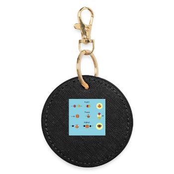Physics Physicist Teacher Science Funny Saying - Round Keyring - black - Front