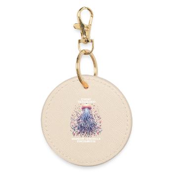 Event Triggered: Random Tentacles | Jellyfish - Round Keyring - oyster - Front
