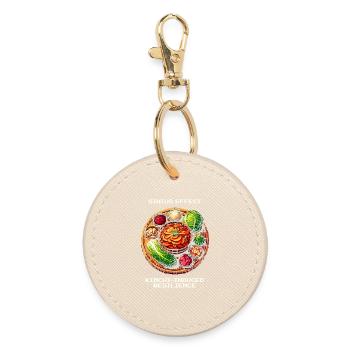 Status Effect: Kimchi Resistance | Korea Food - Round Keyring - oyster - Front