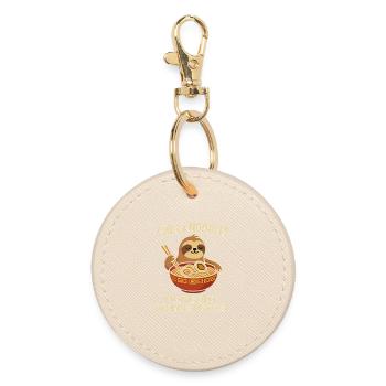Chill Noodles My Diet Morning - Round Keyring - oyster - Front