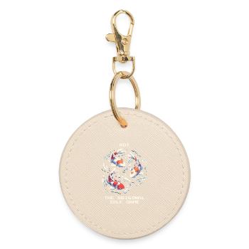 Koi : le jeu d’inactivité original | Jardin Étang Zen - Porte-clés rond - huître - Devant
