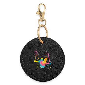 Artistic Gymnastics Rings Artistic Gymnastics - Round Keyring - black - Front