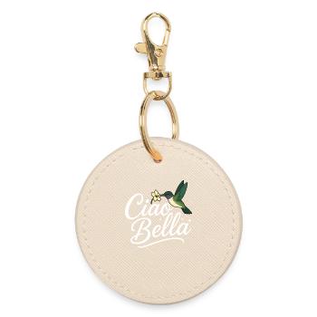 Ciao Bella - Round Keyring - oyster - Front