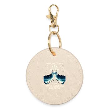 Wi-Fi weak? Magic instead of streaming | Nerd Joke - Round Keyring - oyster - Front