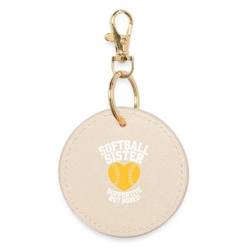 Softball Dire Soeur Drôle Softball Cadeau - Porte-clés rond - huître - Devant