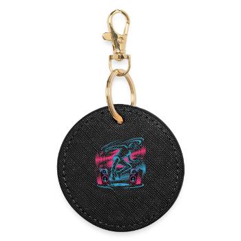 Streetdance Beat – Urban DJ Music Design - Round Keyring - black - Front