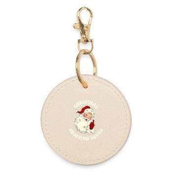 Escouade de magasinage de Noël - Porte-clés rond - huître - Devant